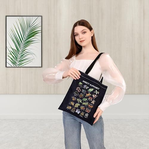 BDPWSS Insect Alphabet Tote Bag - Bug & Beetle Lover Gift - Entomology & Nature Lover thumbnail 6