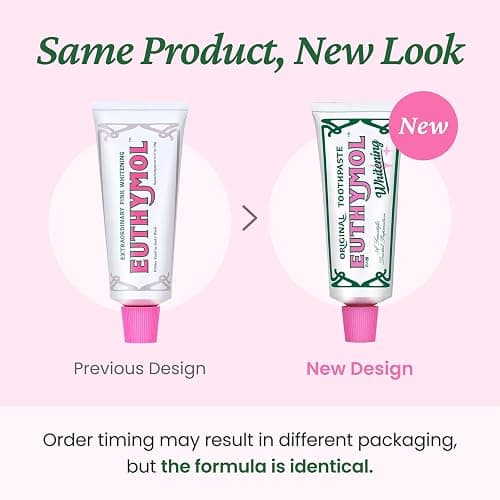 EUTHYMOL Whitening Toothpaste (3.7fl oz) - Stain Removal in 2 Weeks, Long-Lasting Freshness for Sensitive Gum & Teeth. Bad Breath, Cavity Prevention. Recyclable Aluminum Tube thumbnail 8