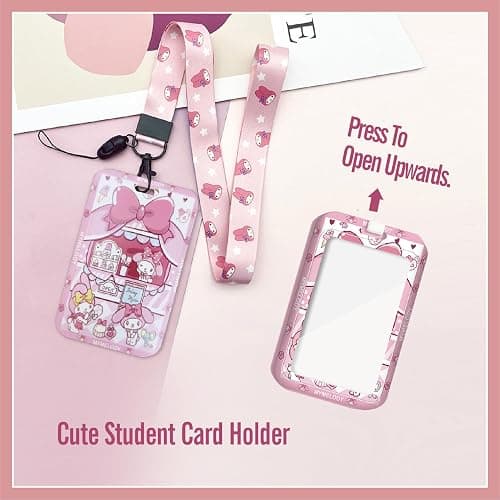 GFDSJKLCTH Cute Stationery Gift Set Kawaii Back to School Including Notebook Pencil Cas Ballpoint Pen ID Badge Holder Stickers Key Chain Bookmark （Pink） thumbnail 5