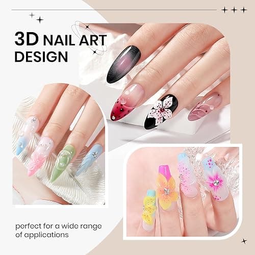 3d Gel Nail Art Sculpture Gel for Nail Art, Clear Black Non Stick Hand Hard | Hard Gel for Nails Home Manicure, Nail Salon, Nail Charms, Solid, Extension, Carving, Molding Gels 5g/0.18Oz thumbnail 7