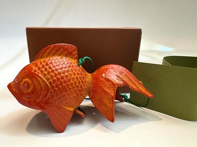 123kotobukijapanstore 1pc Japanese Iron Orange Goldfish Wind Chime for Made in Japan #485-081 thumbnail 3