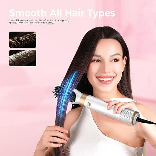 MogaWave Hair Styler Pro Air Styler 6 in 1 Haarstyler, 1000W Rundbürstenföhn, Warmluftbürste, Föhnbürste, Haartrockner, Air Curler, Hairstyler Airstyler Haarstyling Geräte für Alle Haartypen thumbnail 7