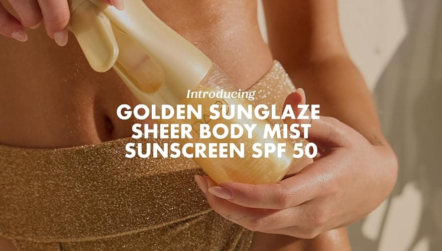 Kopari Golden Sunglaze Sheer Body Mist Sunscreen SPF 50, Infused with Shimmering Body Oil, Hydrating Mist, Hydrates, Brightens, Gives Skin a Glowy Finish, Lightweight, Fast-Absorbing. thumbnail 9