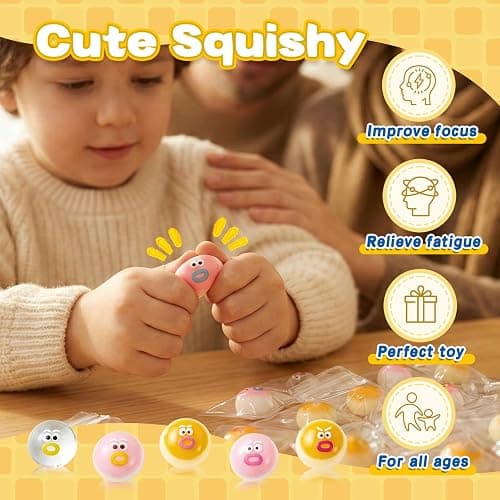 60Pcs Mini Squishies Toys, Fidget Toys, Taba Squishies, Party Favors for Kids 4-8 8-12, Birthday Christmas Goodie Bag Fillers, Cute Squishys Pack, Stress Relief, Anxiety Toys for Boys Girls thumbnail 4
