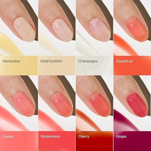 ohora 2-in-1 Sheer Nail Polish & Strengthener(Cherry) | Tinted Nail Concealer | Nail Hardener for Weak, Damaged Nails | Nail Care Polish with Glossy Finish | Glazed-Syrup Formula, 15 mL thumbnail 7