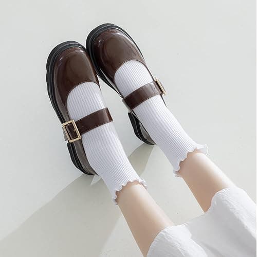 2. Mcool Mary Womens Ruffle Socks, Cute Ankle Winter Warm Knit Cotton Frilly Sock 6 Pack thumbnail 5