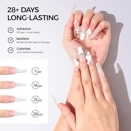 VANSISOS Acrylic Nail Kit: 30g Clear Acrylic Powder and 75ml Liquid Set with Nail Brush and Forms Nails Extension Kit for Beginners for Home DIY Salon Nails Application thumbnail 6