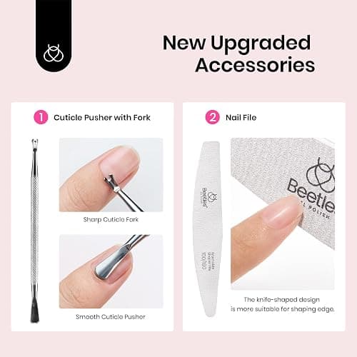 Beetles Nail Prep Kit Nail Dehydrator and Primer Nail Care Tool Kit 20ml Large Capacity Acid-Free & Hema-Free Dehydrate Bond Primer with Manicure Tools for Acrylic Nail Gifts for Women thumbnail 6