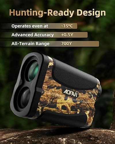 AOFAR HX-700N Hunting Range Finder 700 Yards Waterproof Archery Rangefinder for Bow Hunting with Range and Speed Mode, Free Battery, Carrying Case thumbnail 3