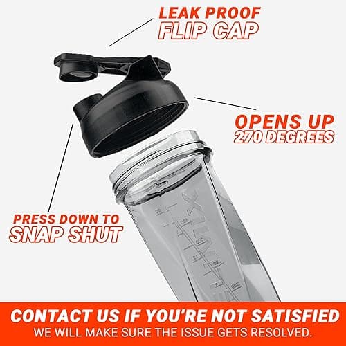 HELIMIX 2.0 Vortex Blender Shaker Bottle Holds upto 28oz | No Blending Ball or Whisk | USA Made | Portable Pre Workout Whey Protein Drink Shaker Cup | Mixes Cocktails Smoothies Shakes | Top Rack Safe thumbnail 7