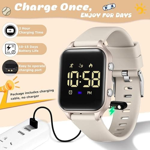 Timever Kids Digital Watches for Ages 5-14 Girls Boys,Kids Sports Watch Outdoor Digital Watches with Step Counting/Distance Calculation/Vibration Dual Alarm Clock/Stopwatch/5 ATM Waterproof thumbnail 4