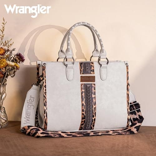 Montana West Wrangler Animal Print Tote Bag for Women Western Purse Boho Top Handle Satchel Handbag thumbnail 3