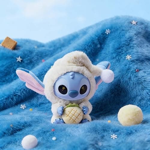 Uviily Stitch Eat Something Before Sleep Collection Blind Box Plush Toy Keychain Surprise Vinyl Figures Model Random Design Toy Collection for Bag Decoration Gifts for Friends and Family, Single Box thumbnail 6
