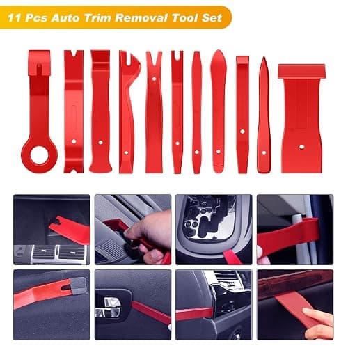 GOOACC 40Pcs Trim Removal Tool,Auto Terminal Removal Key Tool,Auto Clip Pliers Stereo Removal Tools,Car Upholstery Repair Removal Kit,Precision Hook and Pick Set,Wiring Threader,Car Film Scraper thumbnail 4