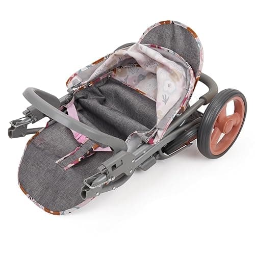 509 Crew: Melange Flora - Mabelle Duo Twin Doll Stroller - Accessory for 2 Dolls Up to 18", Foldable Design, Retractable Canopy, Kids Toy, Ages 3+ thumbnail 5