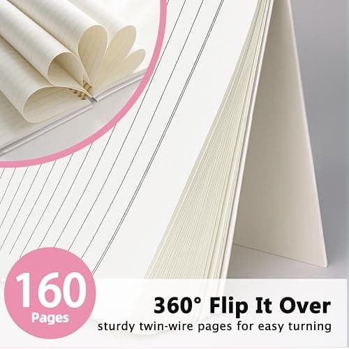 LIANGW Cute Pink Bow Spiral Notebook Journal for Note Taking, Cute Preppy School Supplies Teen Girls Women, Coquette Stuff Hardcover Spiral Notebook 5.5x8.3 thumbnail 5
