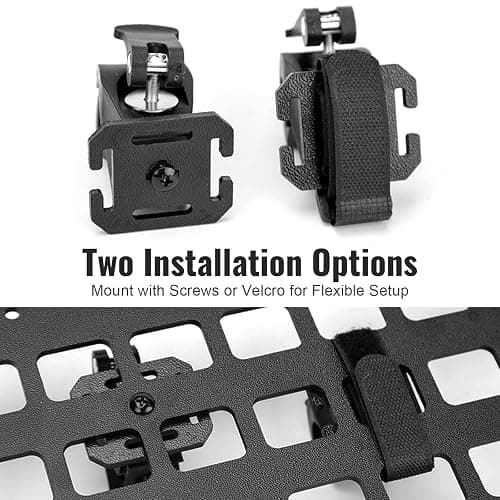 GEARZONE Quick Release Clamp Shovel Mount for MOLLE Panel Attachments for Tactical Backpack MOLLE Bag Molle Attachments for Shovel, Axe, and Tools, 2-Pack thumbnail 5