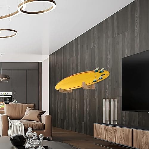 TWO STONES Surfboard Racks for The Wall, Surfboard Rack Hanger Works as a Shortboard, Skimboard & Longboard Hanger or Stand Indoor or Outdoor thumbnail 5