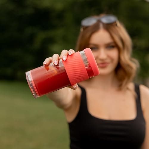 Pandaloo® Glass Cups With Lids and Straws -20 Fl Oz- Perfect Size Iced Coffee Cup - Smoothie Cup With Bamboo Lid and On the go Lid - Glass Tumbler (2 Count (Pack of 1), Lilac-Sage) thumbnail 9