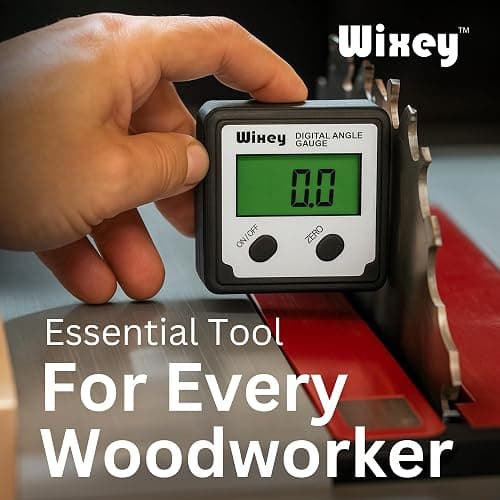 Wixey Digital Angle Gauge with Backlight – Easy-to-Read Magnetic Digital Angle Finder for Table Saw & Miter Saw – Precision Measuring Tools for Woodworking Tasks Like Cutting Bevels & Compound Angles thumbnail 3