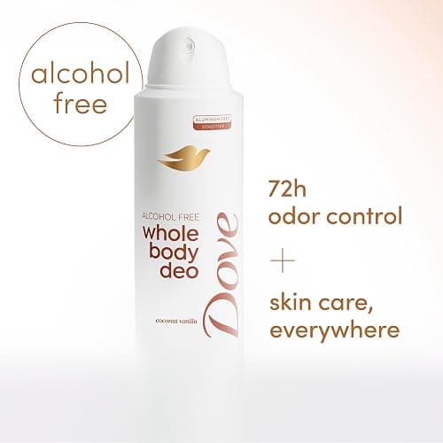 Dove Whole Body Deodorant Spray for Women, Alcohol Free, Scent: Coconut Vanilla, 4 oz thumbnail 4