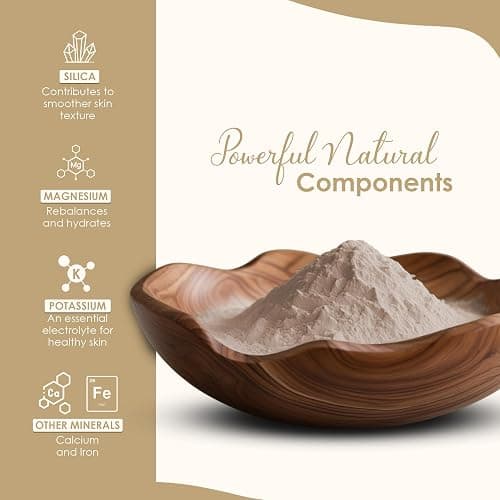 Mi Nature Moroccan Rhassoul Nude (Ghassoul) Clay Powder 227g (8oz) |Premium Face Mask & Hair Cleanser | DIY Cosmetics |Skin & Hair Care thumbnail 4