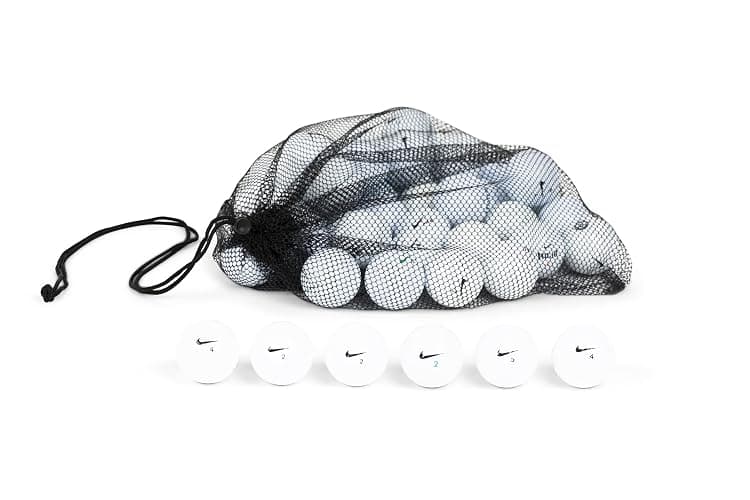 Clean Green Golf Balls Recycled & Used for Nike Golf Ball Mix - Good Condition Graded Ball - Includes GolfBalls and Mesh Carrying Bag - 48 - Image 1