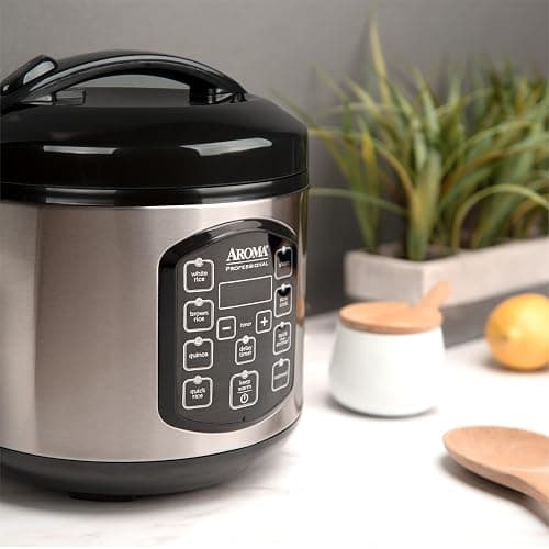 AROMA Professional Digital Rice Cooker, Multicooker, 4-Cup (Uncooked) / 8-Cup (Cooked), Steamer, Slow Cooker, Oatmeal Cooker, STS, Auto Keep Warm, 2 Qt, Stainless Steel Exterior, ARC-954SBD thumbnail 2