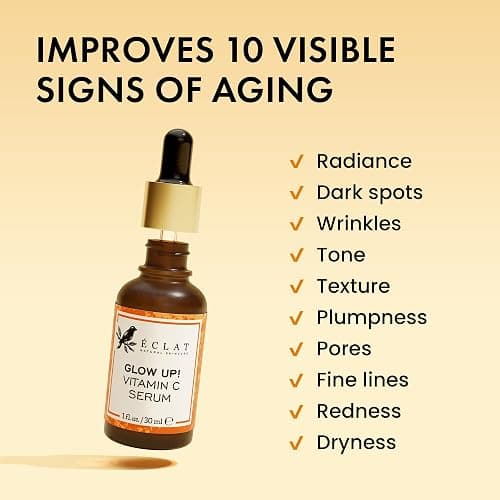 Eclat Skincare Vitamin C Face Serum - Skin Care for Dark Spots, Vitamin C Serum with Hyaluronic Acid, Ferulic Acid, & Vit E - Anti Aging and Skin Brightening, Vit C Face Care 1 Fl Oz thumbnail 3