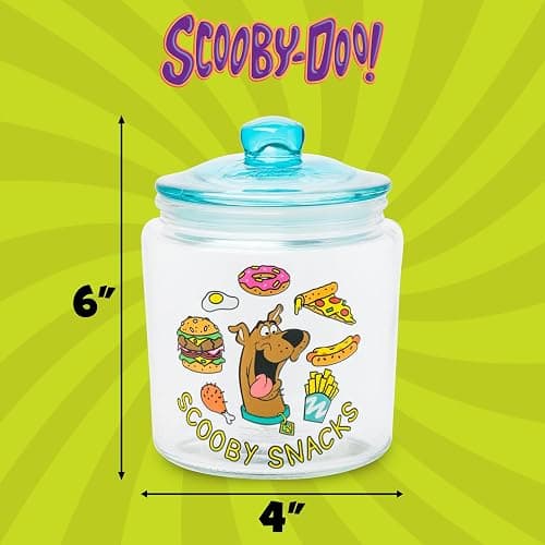 Silver Buffalo Scooby Doo Scooby Snacks, Glass Jar with Lid | Cookie Candy, Small Size thumbnail 2