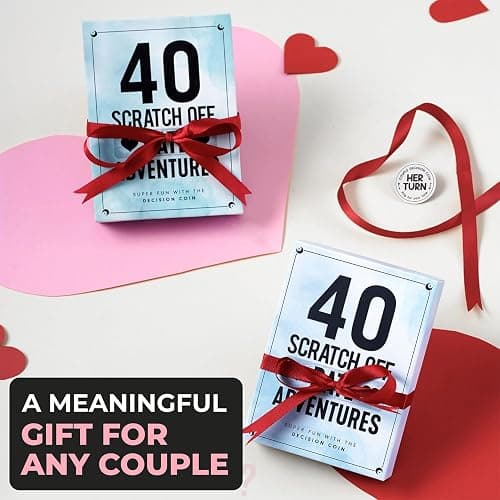 40 Scratch Off Date Night Adventure Cards – Fun, Exciting & Romantic Couples Game – Ideal Gifts For Anniversary, Bridal Shower Gift – Perfect For Couples, Boyfriend, Girlfriend, Women & Men, Him - Her - Blue thumbnail 5