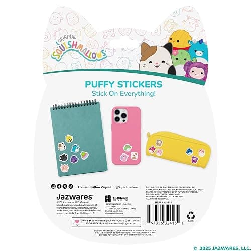 Original Squishmallows Squishy Stickers, Sticker Book of Your Favorite 'Mallows, Cute Stickers for Kids, Fun School Supplies, Classroom Prizes and Incentives, Cool Stuff for Gift Baskets thumbnail 10