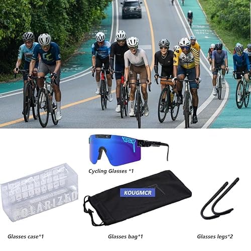 P-V Polarized Sports Sunglasses For Men Women Cycling Glasses Sports Sunglasses UV400 Protection Bike Sun Glasses thumbnail 6