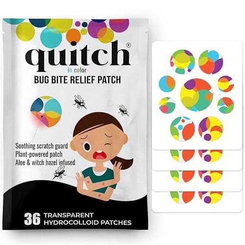 Quitch Mosquito Bite Itch Relief Patch, After Bite Insect Bite Treatment, Anti Itch Cream Alternative, Insect Bite Relief, Cruise, Travel and Camping Essential for Kids - Image 1