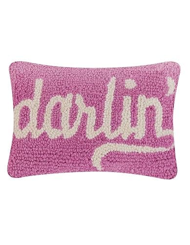 Peking Handicraft Darlin Hook Pillow, 12-inch Length, Wool and Poly Velvet, for Home, Office, Living Room Décor - Image 1