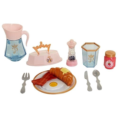 Disney Princess Style Collection Room Service Pretend Play Toy Set - with Serving Tray, Plate Cover, Pitcher & More for A Great Pretend Travel Experience - Girls Ages 3+ thumbnail 9