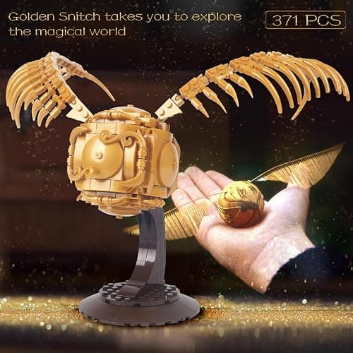 Golden Snitch Building Blocks Set Compatible with Lego Particle Size,Unique Harry Snitch Design Model Decoration,Creative Gift for 6+ Boys,Girls or Adults thumbnail 3