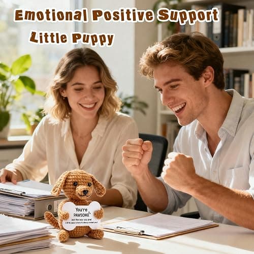 Funny Valentines Day Dog Gifts for Women Men Girls Boys, Valentines Birthday Gifts Ideas Cute Stuff Cool Things, Small Puppy Dog Stuffed Animals Plush, Mini Emotional Positive Desk Decor Accessories thumbnail 2