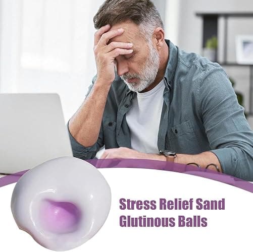 6Pcs Coconut Oil Stress Balls, Shapeable Squishy Fidget Toy for Stress Relief, Moldable Squeeze Toy for Adults Anxiety ADHD thumbnail 6