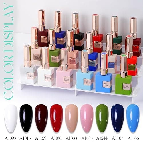 Double Rhythm 15ML Gel Nail Polish Pure Sheer Same Color Same Bottle Soak Off Gel Polish Art Manicure Salon DIY at Home for Women (Sea Blue-A1124) thumbnail 8