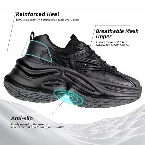 Kvovzo Women's Chunky Sneakers Fashion Platform Casual Dad Shoes Comfortable Walking Running Sport Work Gym Athletic thumbnail 7