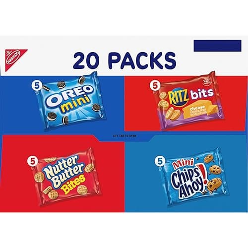 Nabisco Classic Mix Variety Pack, OREO Mini, CHIPS AHOY! Mini, Nutter Butter Bites, RITZ Bits Cheese, School Snacks, 20 - 1 oz Snack Packs thumbnail 16