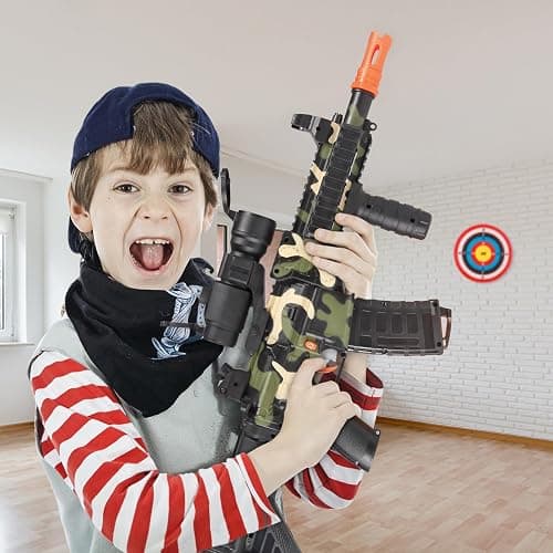 Realistic Toy Foam Blaster Gun - Electric Sniper Rifle with Scope 120 Soft Bullets 3 Magazines, Automatic Dart Gun for Boy Ages 8-12 Years Old, Indoor Outdoor Gifts for Adult Kid Christmas Birthday thumbnail 2