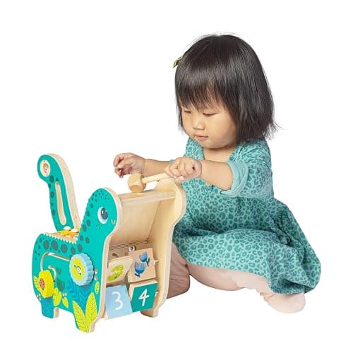 Manhattan Toy Wooden Dinosaur Toddler and Preschool Musical Instrument and Activity Toy with Xylophone, Sawtooth Ridges and Solo Mallet thumbnail 7