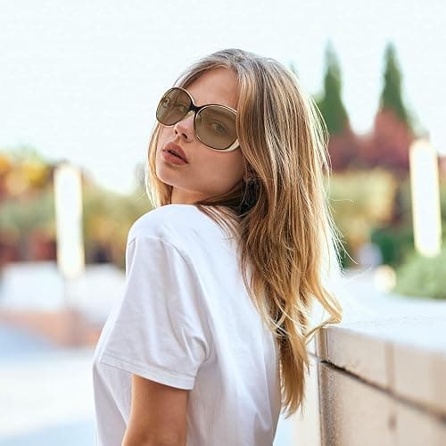 Firtink 3 Stücke Groß Frauen Sonnenbrillen, Damen Polarisiert Mode Groß Klassische Vintage UV400 Brille thumbnail 4