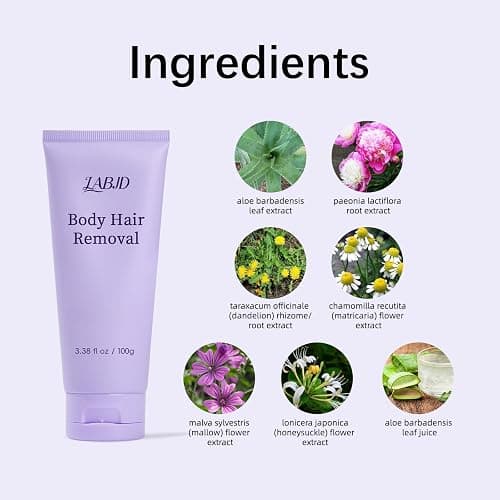 LABJD Gentle Body Hair Removal Cream-Pain free Hairs Removal Cream for Sensitive Skin with a Neutral Formula for Hair Removal and Skincare 2-in-1,Durable and Smooth for Men and Women thumbnail 3