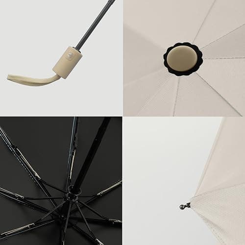 BAODINI Small UV Protection Travel Umbrella Compact for Rain and Sun UPF 50+ Windproof Portable 42 inch Umbrella for Women and Men thumbnail 7