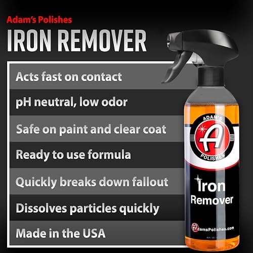 Adam's Iron Remover (16oz) - Iron Out Fallout & Stop Rust Remover Spray for Car Detailing Removes Iron Particles in Auto Paint, Wheels, Motorcycle, RV & Boat - Use Before Clay Bar, Wax or Car Wash thumbnail 9