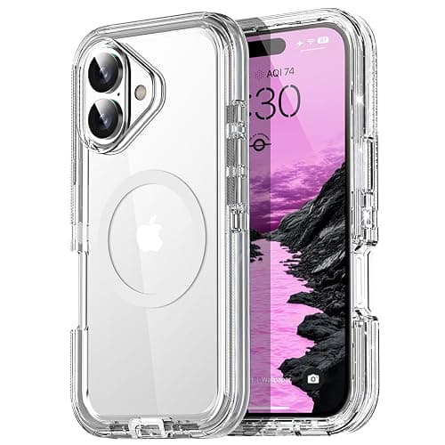 AICase for iPhone 17 Case Clear with Magsafe Heavy Duty Drop Protection Full Body Rugged Shockproof/Dust Proof Triple Layer Transparent Military Protective Tough Durable for iPhone 17 6.3"_1 - Image 1