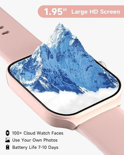 TOOBUR Smart Watch for Women Alexa Built-in, 1.95" Fitness Tracker with Answer/Make Calls, IP68 Waterproof/Heart Rate/Sleep Tracker/100 Sport Modes, Fitness Watch Compatible Android iOS thumbnail 4